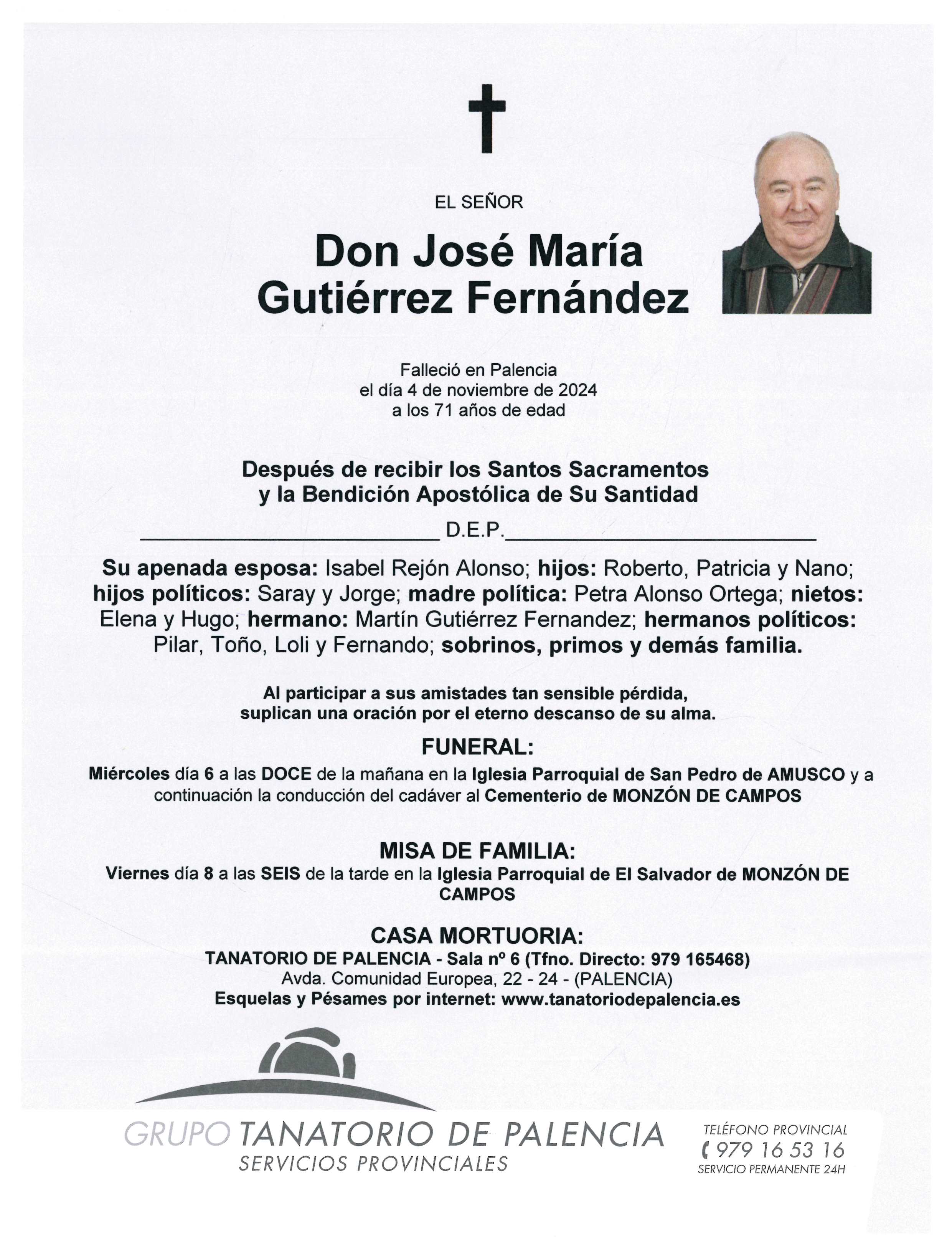 EL SEÑOR DON JOSÉ MARÍA GUTIÉRREZ FERNÁNDEZ